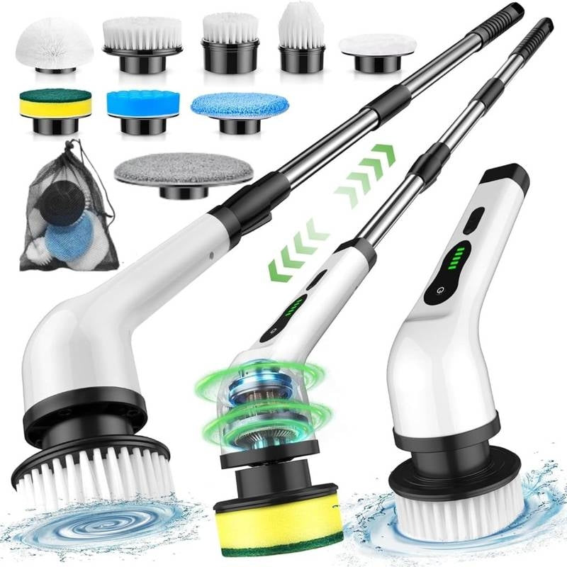 9 in 1 Cordless Electric Spin Scrubber
